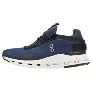 ON Mens Cloudnova Textile Synthetic Navy White Trainers