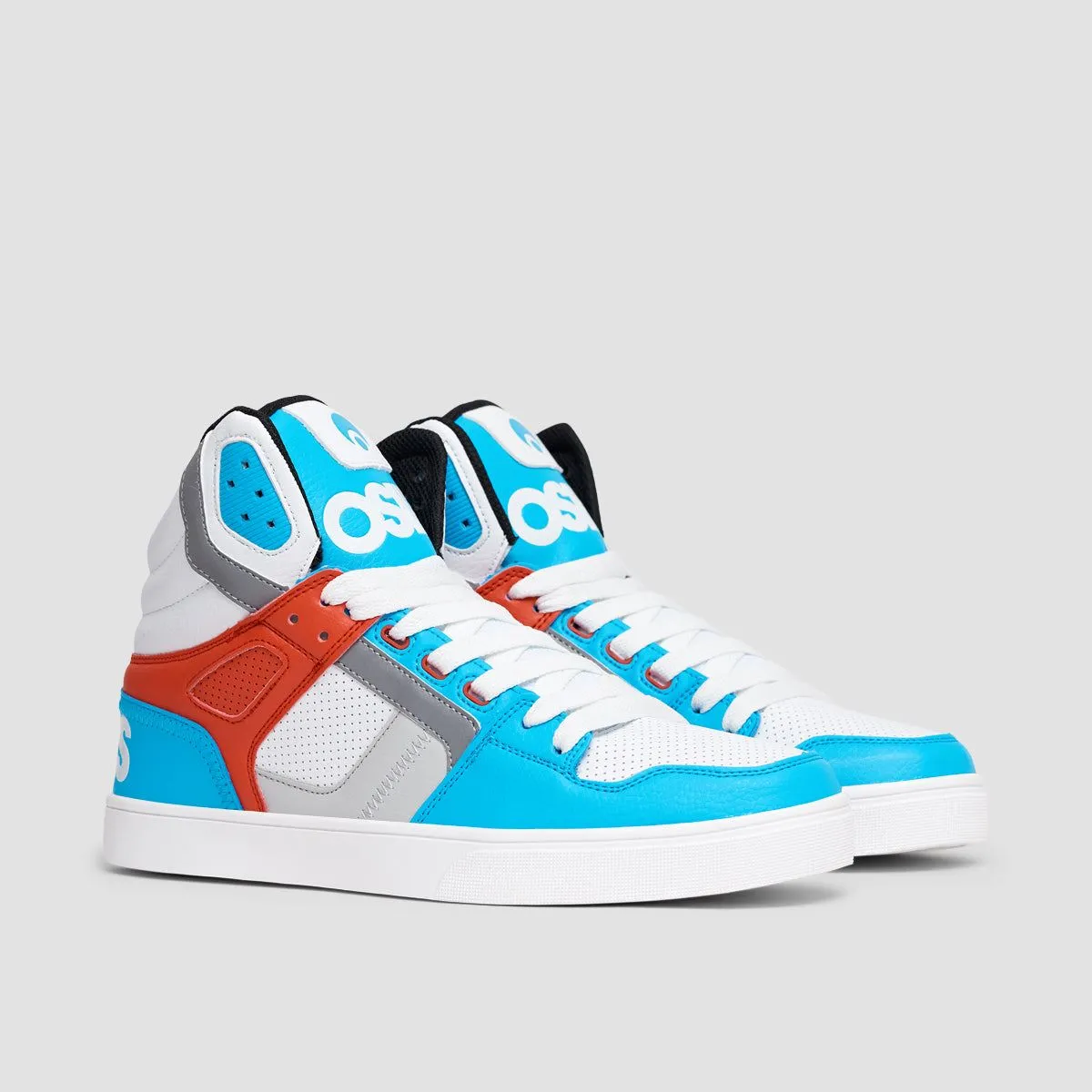 Osiris Clone Shoes - White/Red/Cyan