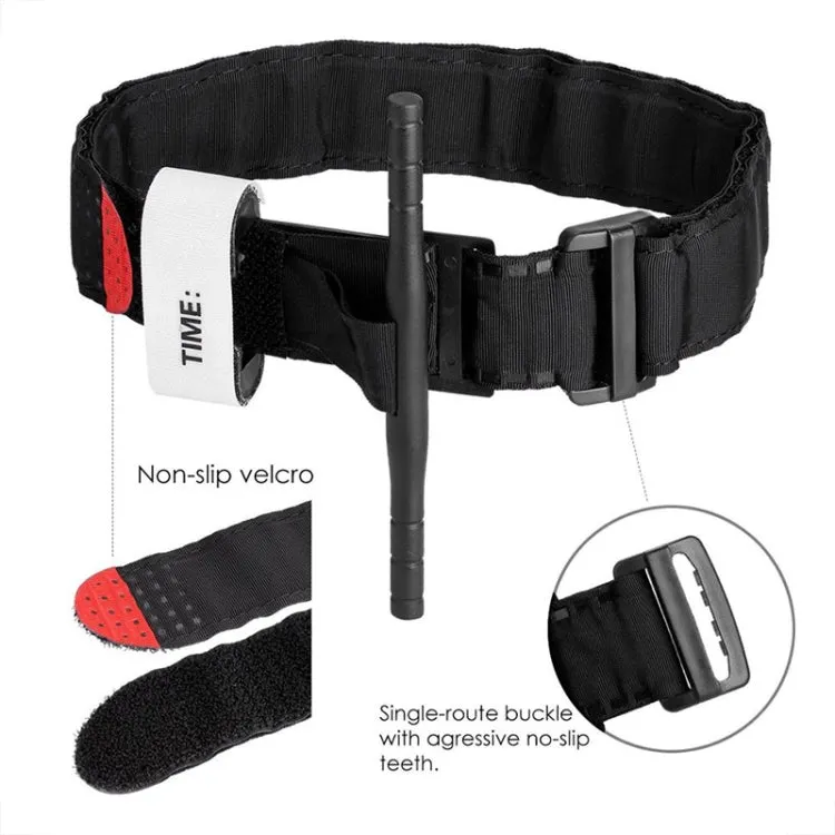 Outdoor Portable One-handed Spinning Emergency Buckle Artery Tourniquet(Black)