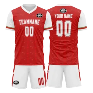 Personalized Football Team Uniform, Custom Breathable Soccer Jerseys and Shorts