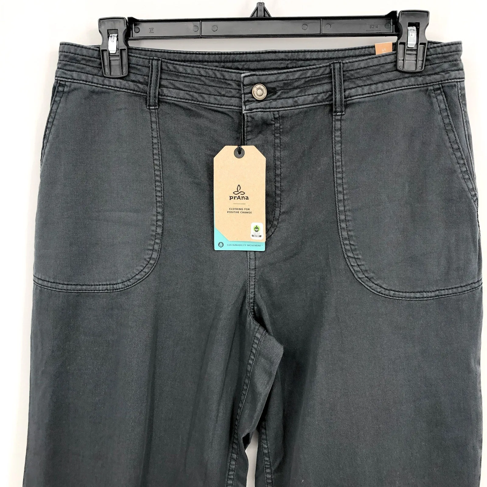 PRANA Women's Sancho Wide Leg Pants Size 14 R Charcoal Grey