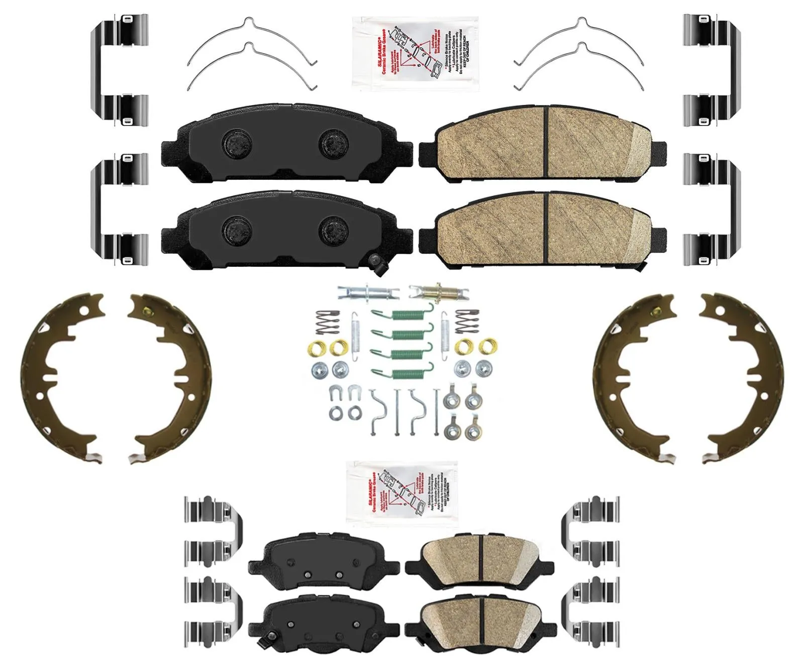 Prem Ceramic Disc Brake Pads Parking Shoes Hardware For Toyota Venza 2009-2016