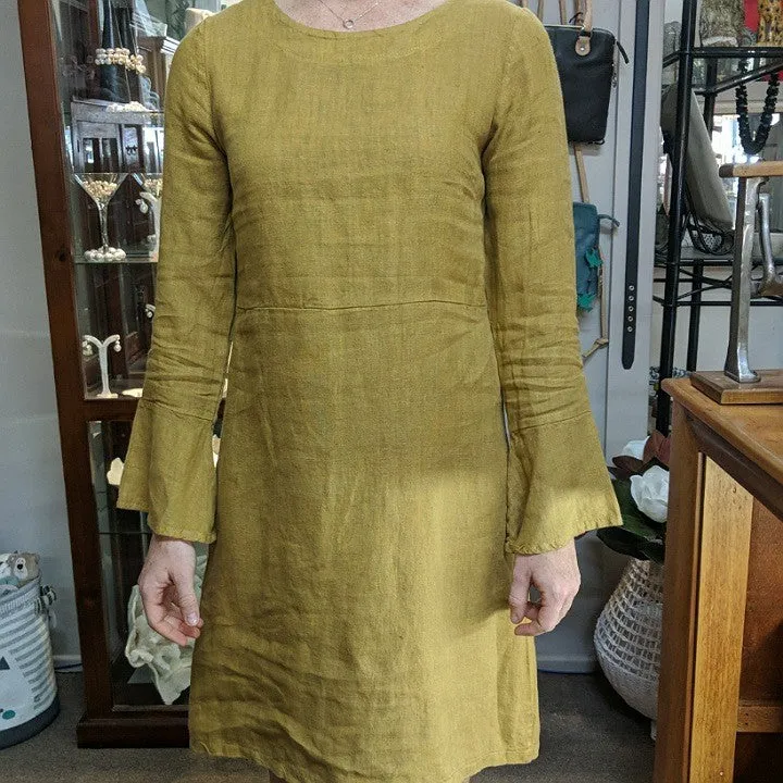 PUROLINO LINEN DRESS SEMI FITTED