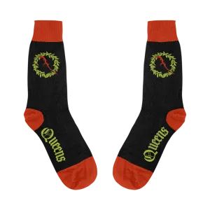 Q Wreath Christmas Sock