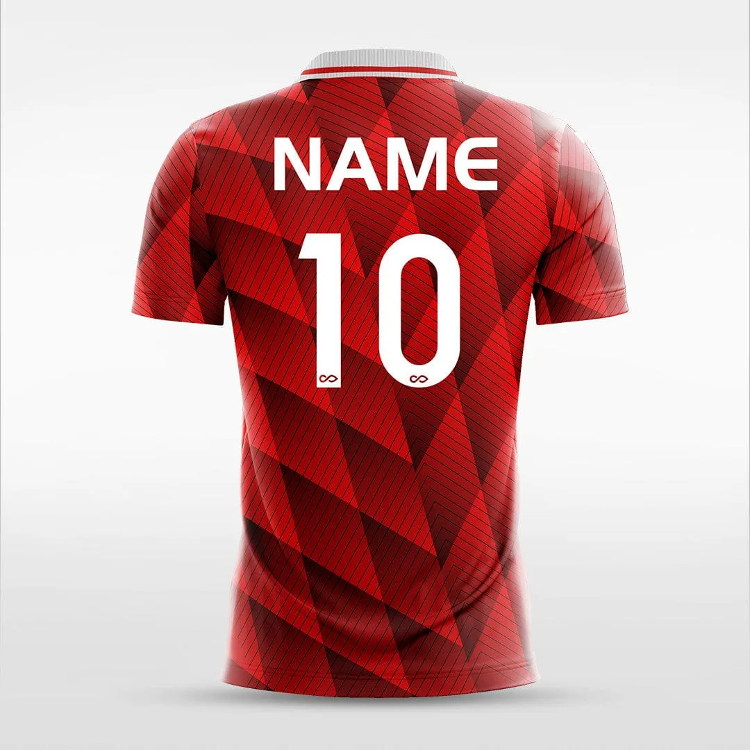 Red Diamond - Women Custom Soccer Jerseys Design Gradient
