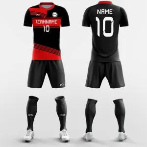 Red Ribbon - Custom Soccer Jerseys Kit Sublimated Design