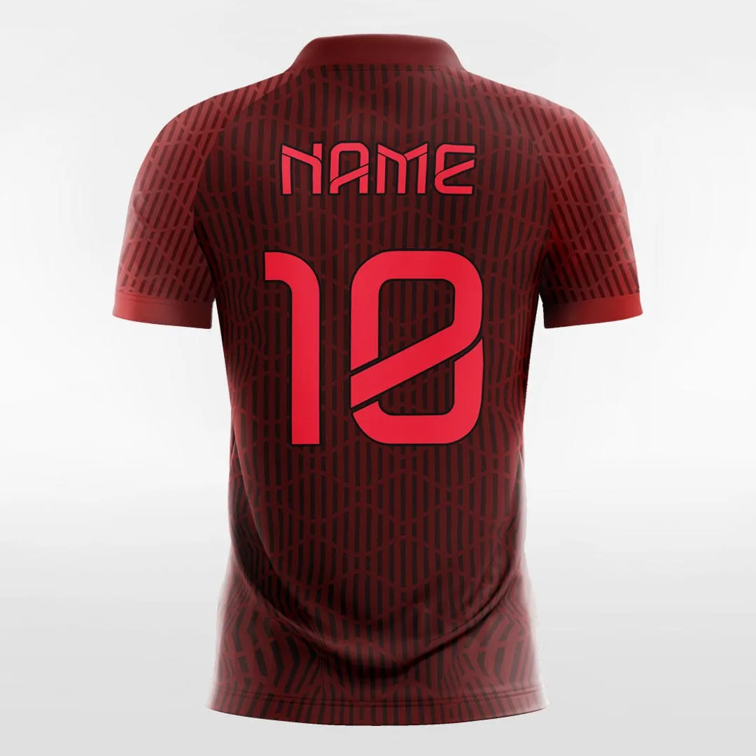 Red Stripe - Women Custom Soccer Jerseys Design Graphic