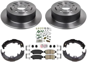 Rr High Performance Carbon Disc Brake Rotors Pads Shoes For Toyota Sienna 04-10