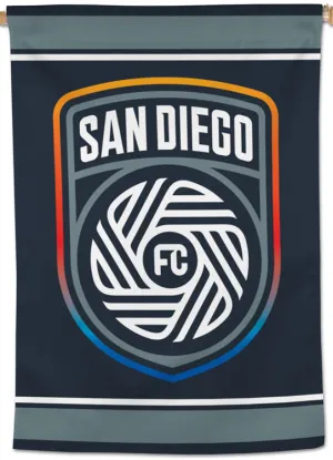 San Diego FC Official MLS Soccer Team Logo Wall BANNER - Wincraft