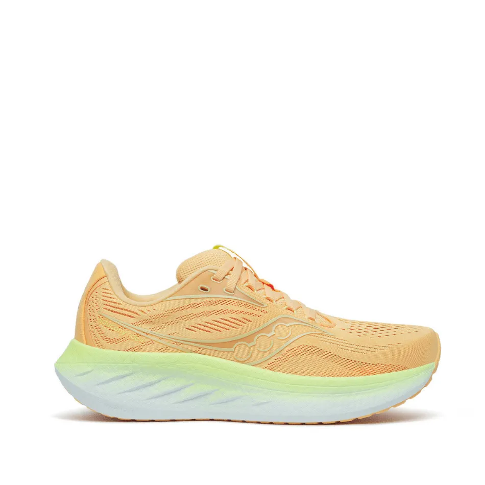 Saucony Women's Ride 18 Running Shoes in Peach/Sunny SS25