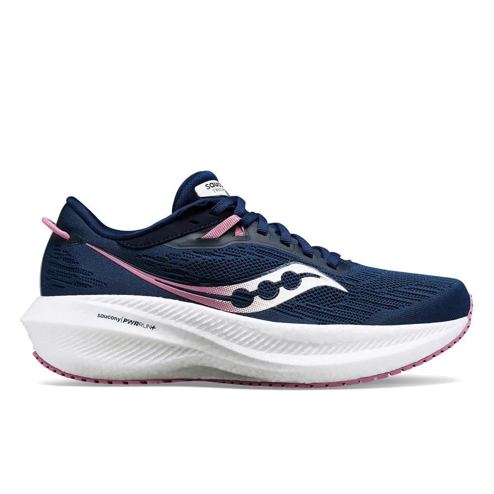 Saucony Women's Triumph 21 Running Shoes Navy/Orchid