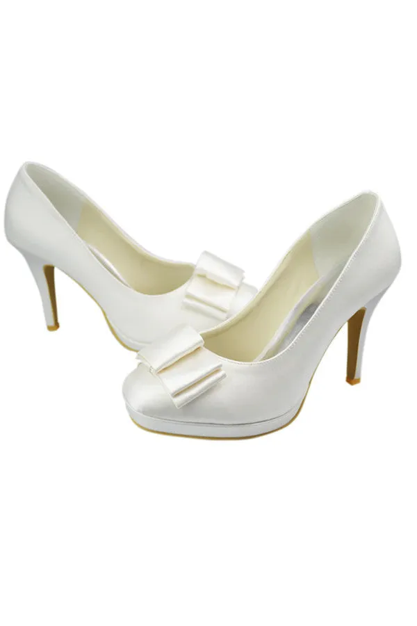 Simple High Heel Comfortable Close Toe Wedding Shoes S102