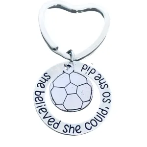 Soccer Keychain- She Believed She Could So She Did