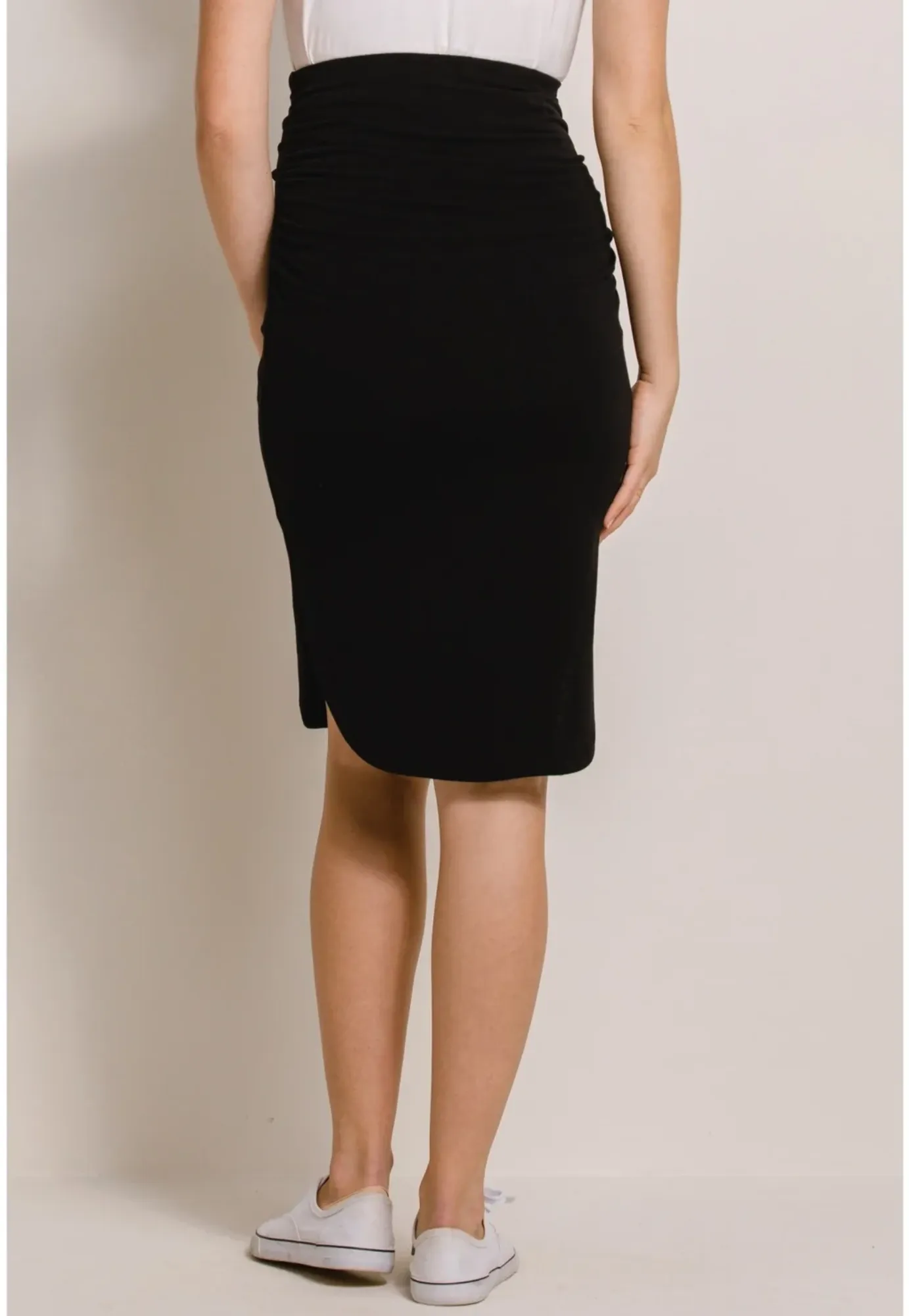 Soft Terry Side Slit Maternity Skirt