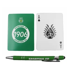 Sporting CP SCP Portuguese Soccer Deck of Cards and Pen Set