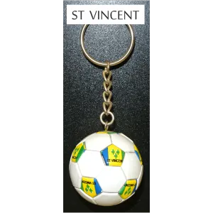 St. Vincent Soccer Ball Metal Key Chain