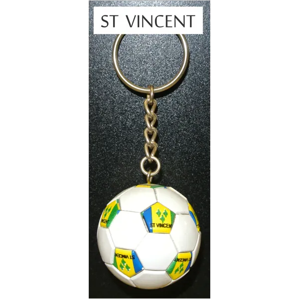 St. Vincent Soccer Ball Metal Key Chain