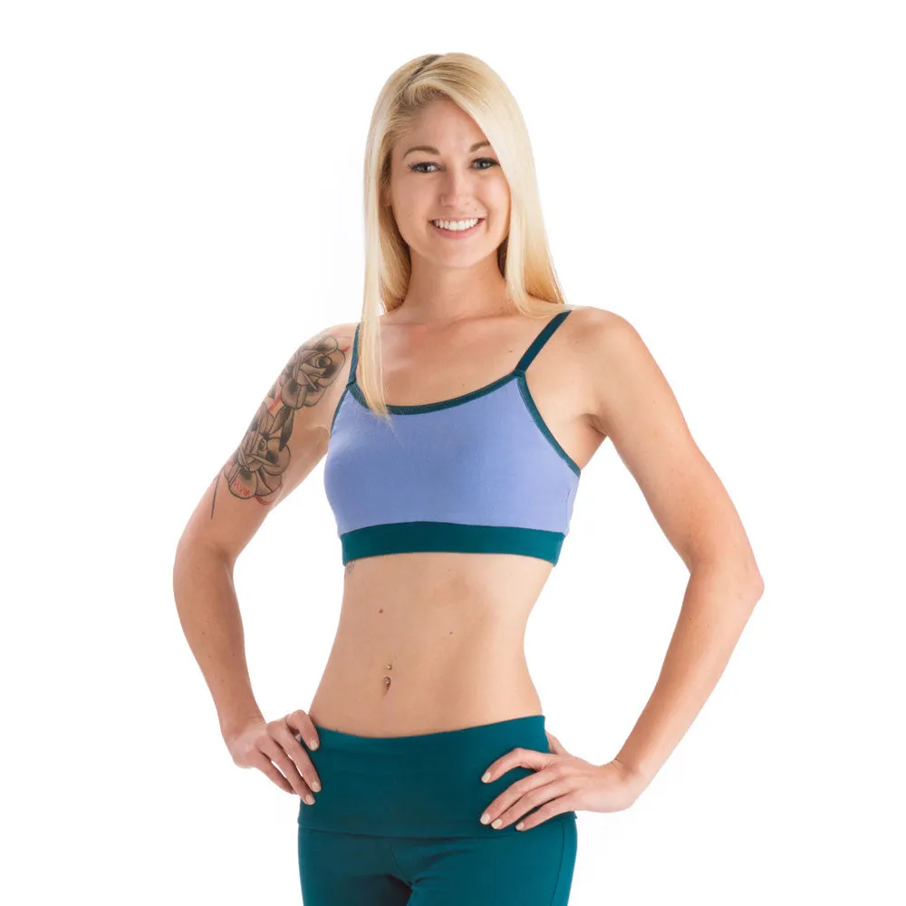 Strength Reversible Sports Bra - Dark Teal and Periwinkle