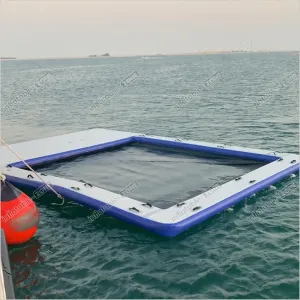 Summer Jellyfish Protect Sea Floating Swimming Pool Inflatable Yacht Ocean Pool With Net