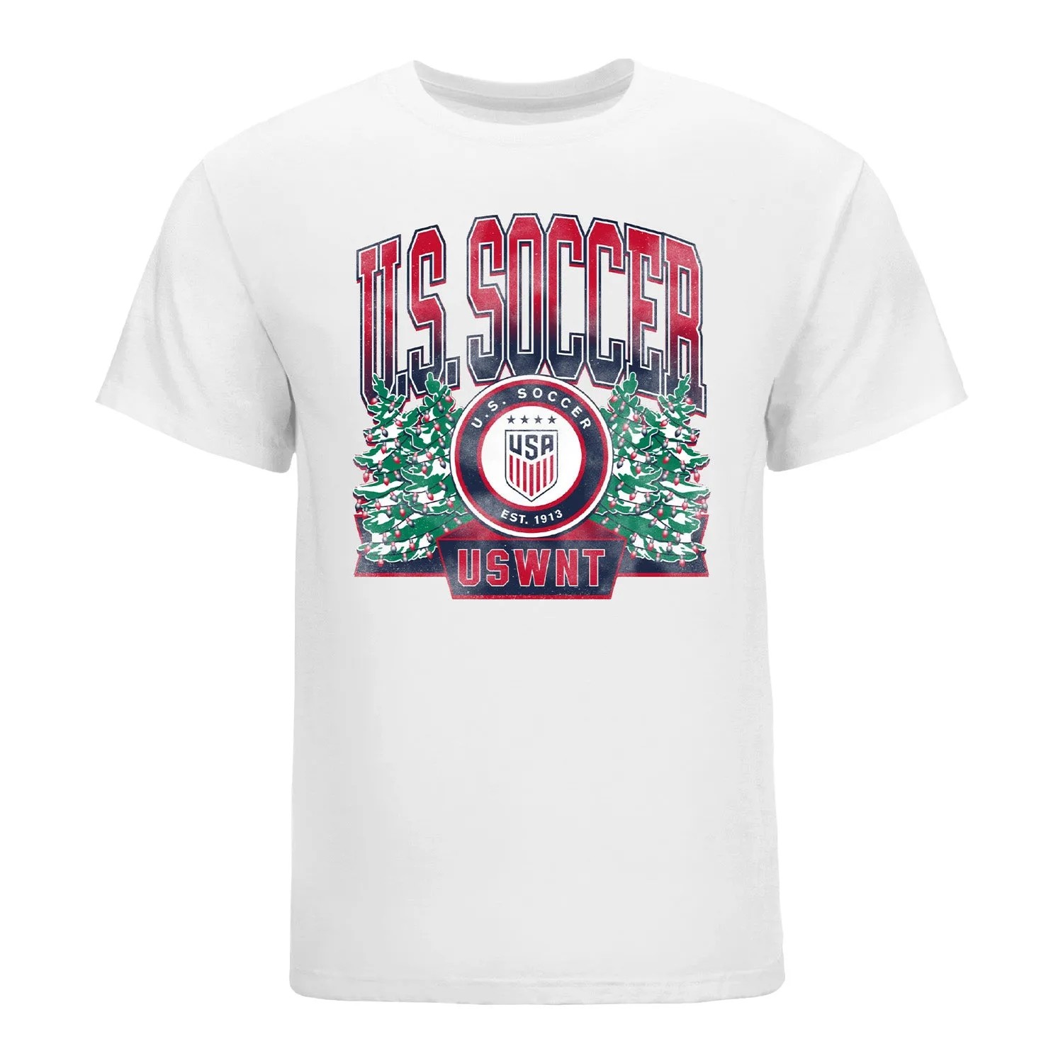 Unisex USWNT Holiday Crest White Tee