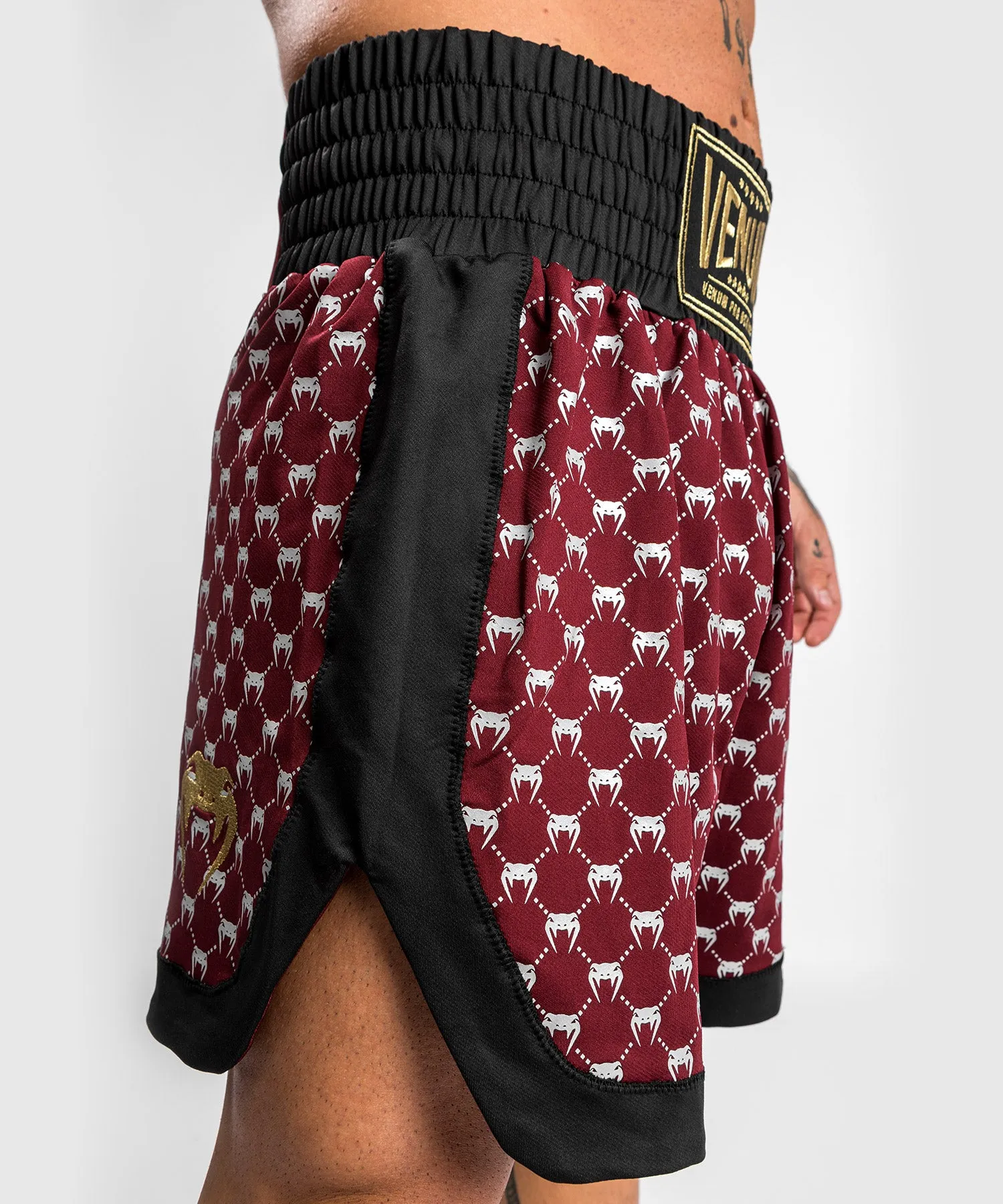 Venum Monogram Boxing Short - Black/Burgundy