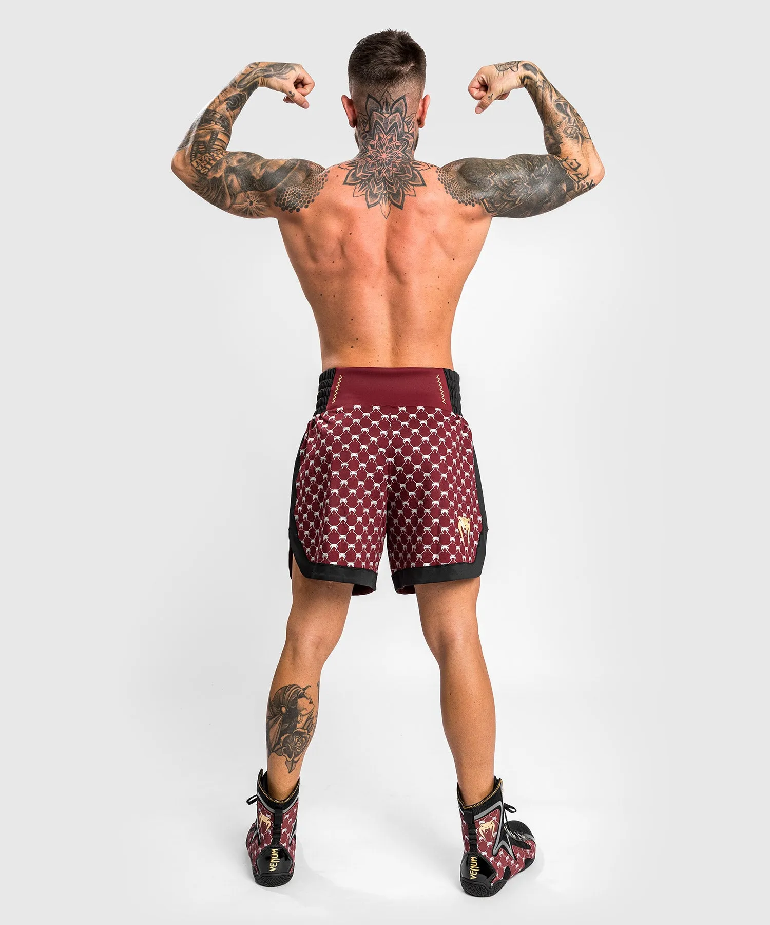 Venum Monogram Boxing Short - Black/Burgundy