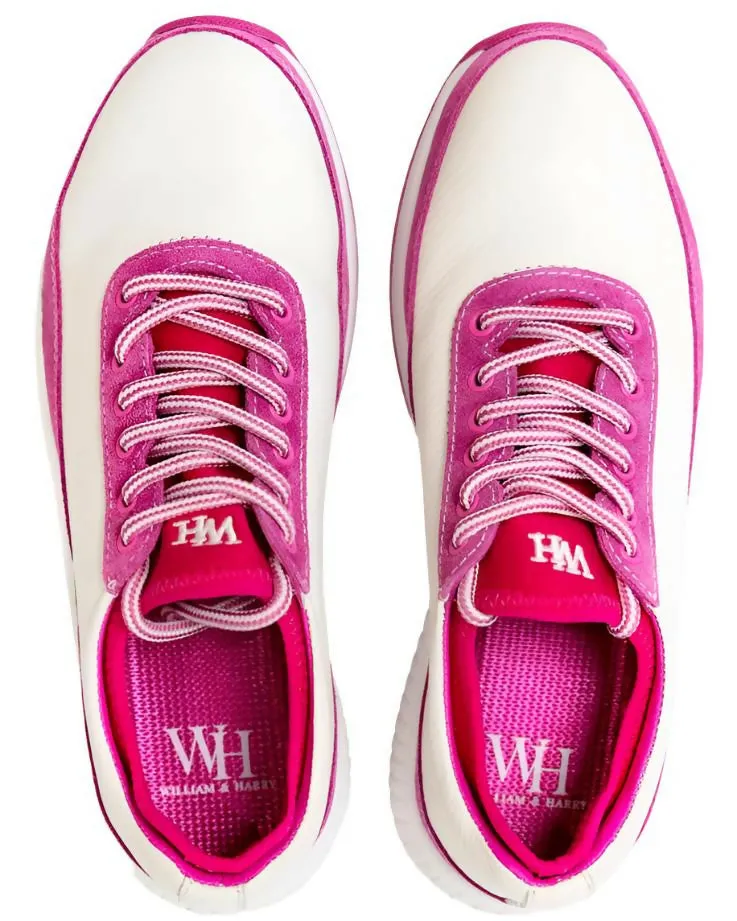 W&H Suede Pink/White - Original Design Signature Golf Shoes for Women