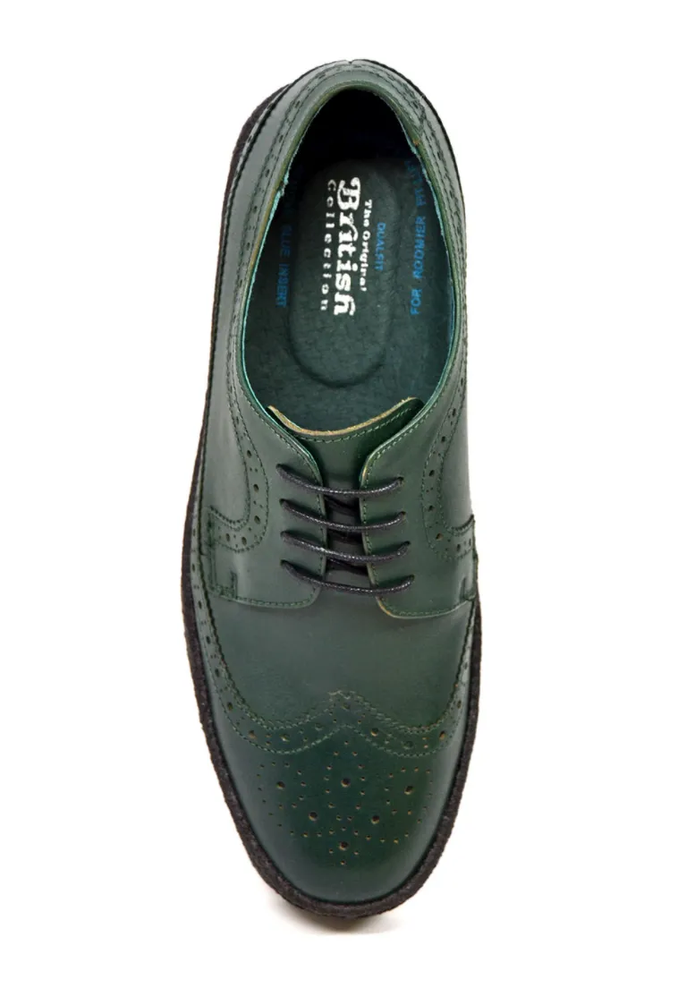 Wingtip Low Cut Hunter Green Leather