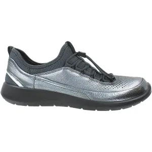 Women's Ecco Soft 5 Toggle Dark Shadow Leather/Mesh