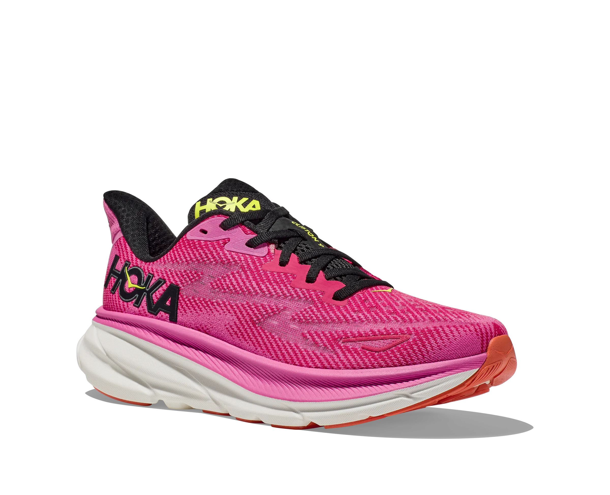 Women's Hoka Clifton 9 Color: Raspberry / Strawberry