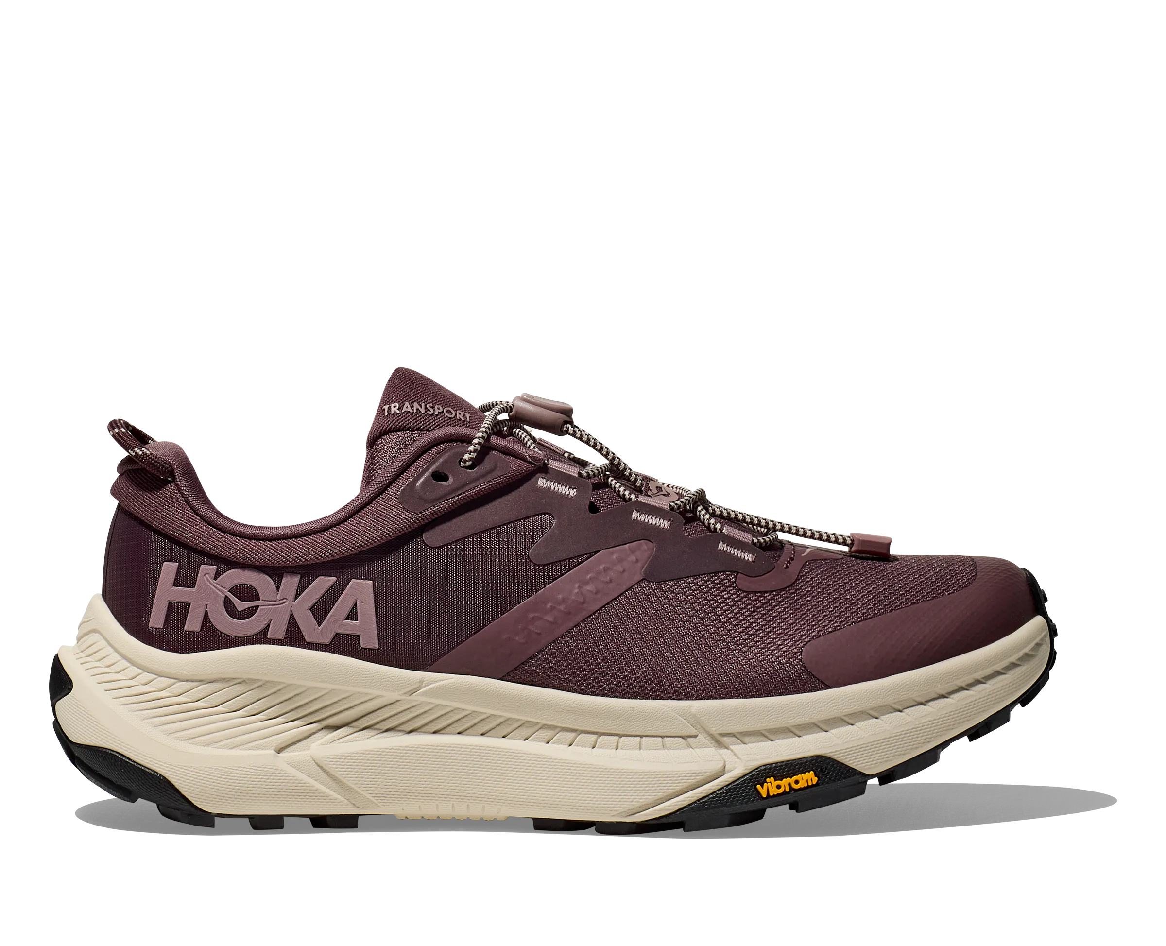 Women's Hoka Transport Color: Smoky Quartz / Oat Milk