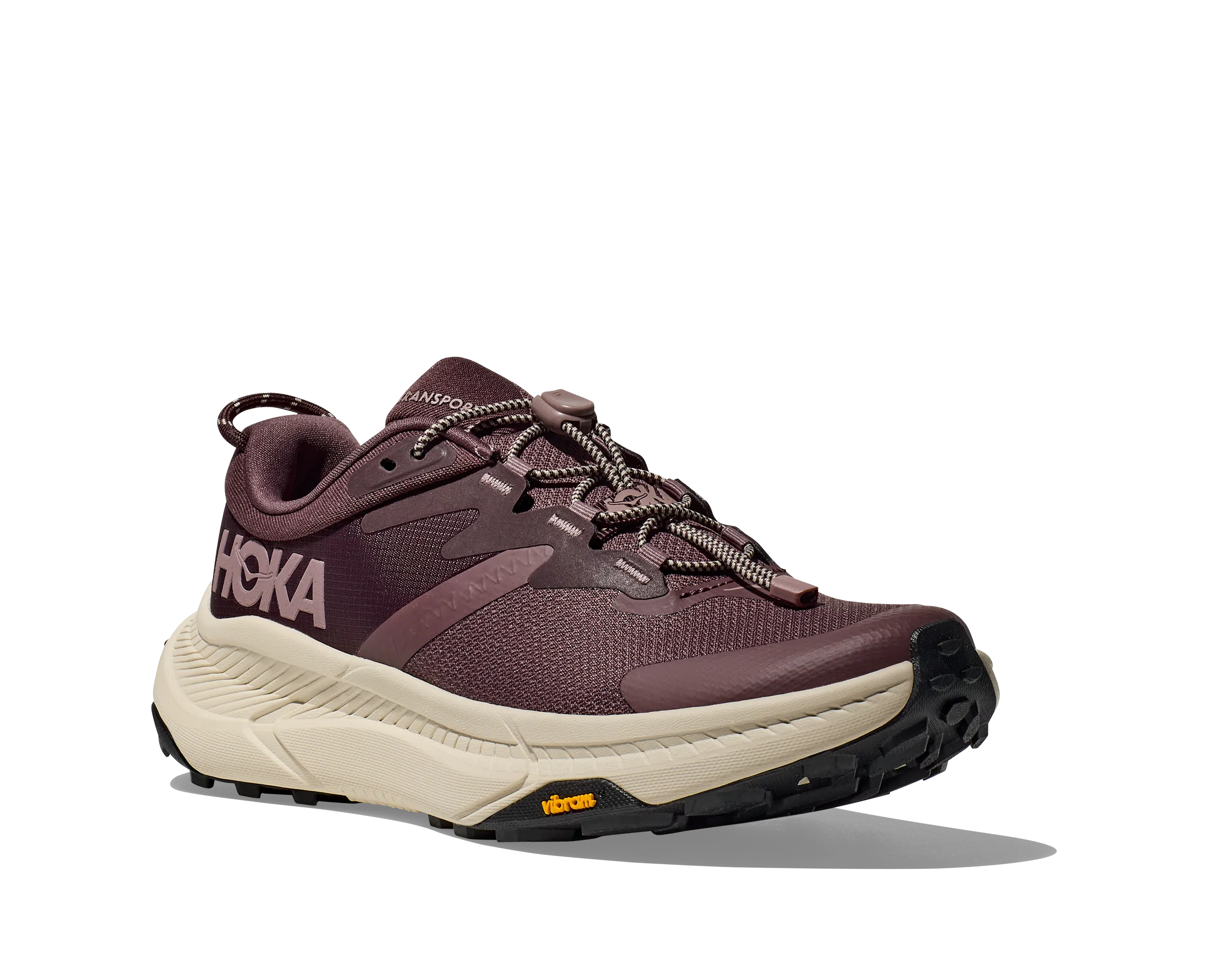 Women's Hoka Transport Color: Smoky Quartz / Oat Milk