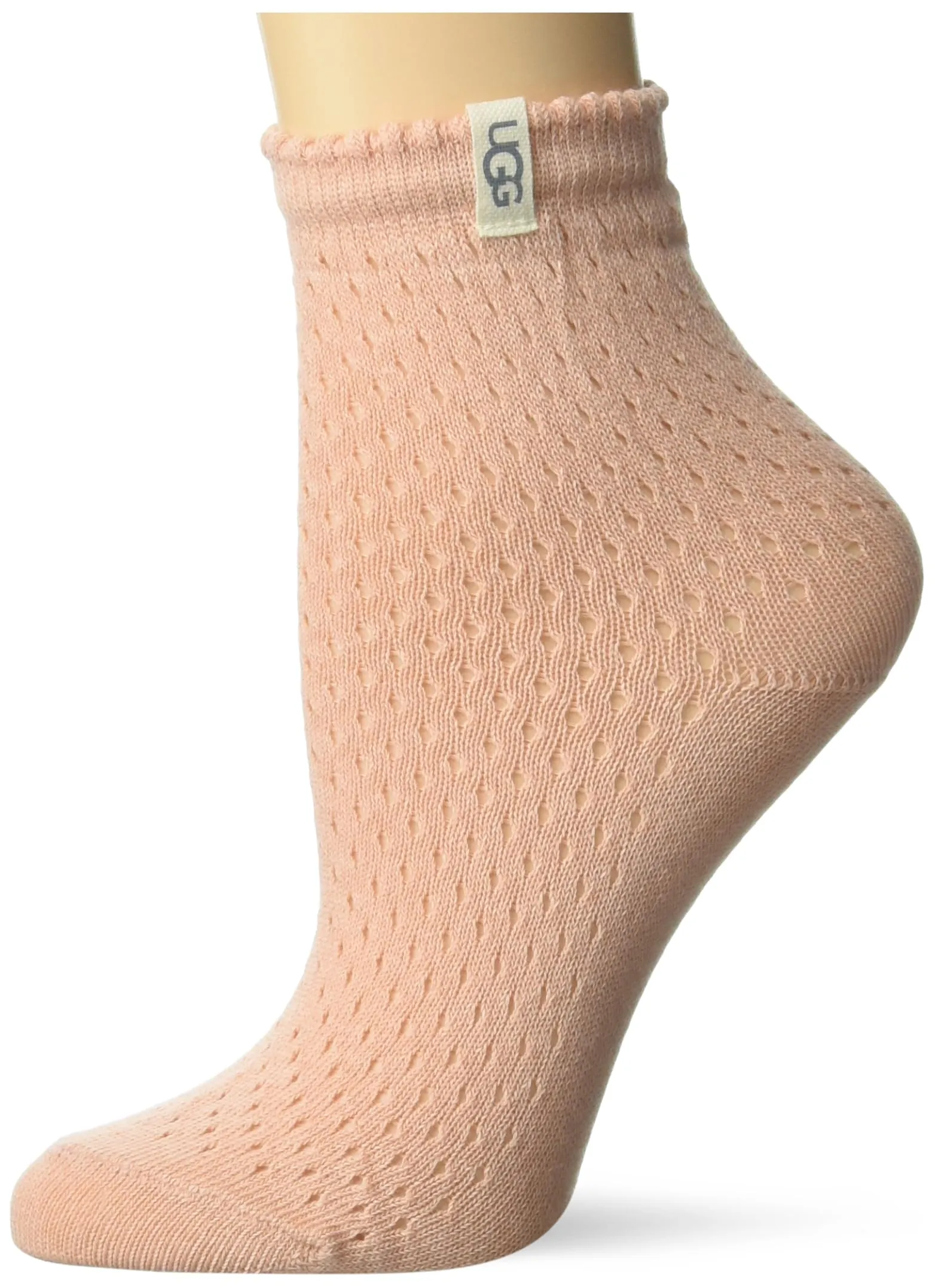 Women's Socks UGG ADABELLA Pointelle Quarter Socks 1137273 SUNSTONE