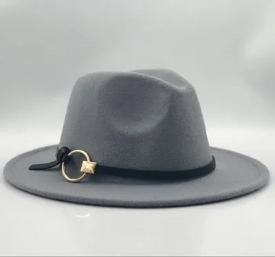 Wool Fedora Hat Hawkins Felt Cap Wide Brim Ladies Trilby Chapeu Feminino Hat Women Men Jazz Church Godfather Sombrero Caps